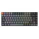 Keychron K3 Max QMK/VIA Clavier avec ou sans fil - format 75% - USB/Bluetooth/RF 2.4 GHz - interrupteurs mécaniques rouges (switches Gateron Low Profile 2.0 Red) - rétroéclairage RGB - AZERTY, Français