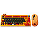 Konix Naruto Pro Gaming Combo Ensemble clavier/souris sans fil - Bluetooth/RF 2.4 GHz - switches Gateron Yellow Pro pré-lubrifiés - écran LED - capteur optique 26000 dpi