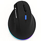 Bluestork Ergo Lumi Pro Souris filaire ergonomique - droitier - Bluetooth/RF 2.4 GHz - capteur 4800 dpi - 6 boutons - rétroéclairage RGB