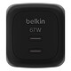 Belkin BoostCharge Pro Chargeur secteur GaN deux ports USB-C 67W (Noir) Chargeur secteur GaN deux ports USB-C (67 W)