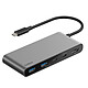 Belkin Connect Hub USB-C avec 1 x HDMI, 2 x USB-C, 2 x USB-A, 1 x carte SD, 1 x carte microSD (Gris) Station d'accueil USB-C avec 1 port HDMI 2.0, 2 ports USB-C, 2 ports USB-A, 1 port carte SD et 1 port carte microSD