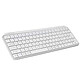 Mars Gaming MK-SILENKEYS (Blanc) - ESP Clavier sans fil - Bluetooth/RF 2.4 GHz - interrupteurs ciseaux ultra-silencieux - AI SmartKey - QWERTY, Espagnol