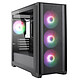 Fox Spirit MG2 (Noir) Boîtier Mini Tour avec panneau en verre trempé et façade Mesh + 3 ventilateurs ARGB 120 mm en façade et 1 ventilateur ARGB 120 mm à l'arrière