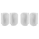 Triangle Pack 2 paires d'enceintes Secret EXT7 Blanc Pack de 2 paires d'enceintes d'extérieur 90W certifiée IP66