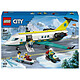 LEGO City 60465 L'Ambulance de Secours Aérienne Jeu de Construction avec Maquette d'Avion - 4 Minifigurines dont 1 Docteur & 1 Pilote - Motoneige, Civière & Outils - Cadeau pour Garçon dès 6 ans