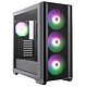 Fox Spirit FG2 (Noir) Boîtier Moyen Tour avec panneau en verre trempé et 3 ventilateurs ARGB 140 mm en façade + 1 ventilateur ARGB 120 mm à l'arrière