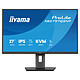 iiyama 27" LED - ProLite XB2797QSNP-B1 Ecran PC 2.5K - 2560 x 1440 pixels - 1 ms (MPRT) - 16/9 - Dalle IPS - 75 Hz - Adaptive-Sync - HDMI/DisplayPort/USB-C - Pivot - Hub USB - Ethernet - Noir