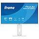iiyama 27" LED - ProLite XB2797QSU-W1 Ecran PC 2.5K - 2560 x 1440 pixels - 1 ms (MPRT) - 16/9 - Dalle IPS - 75 Hz - Adaptive-Sync - HDMI/DisplayPort - Pivot - Hub USB - Blanc