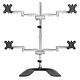StarTech.com Support de bureau articulé pour 4 écrans LCD jusqu'à 32" Support de bureau articulé pour 4 moniteurs LCD jusqu'à 32" - aluminium avec base en U avec coussinets antidérapants en caoutchouc