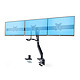 StarTech.com Support de bureau articulé à barre transversale pour 3 écrans LCD jusqu'à 27" Support de bureau articulé à barre transversale pour 3 moniteurs LCD jusqu'à 27" - acier robuste avec pince en C et passe-fil