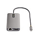 StarTech.com Adaptateur multiport AV USB-C avec Display Port et HDMI 4K - Hub USB 4 ports, Lecteur de carte SD et PD pas cher