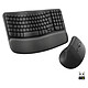Logitech Wave Keys and Lift Combo Wireless mouse + keyboard set (French AZERTY)