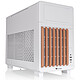 Thermaltake TR200 WS - Blanco Boîtier Mini Torre compacto con frontal de madera y paneles extraíbles