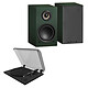Triangle Elara LN01A Vert forêt + Teac TN-175 Noir Enceinte sans fil Hi-Fi Bluetooth (par paire) + Platine vinyle automatique à entraînement par courroie - 2 vitesses (33-45 trs/min) - Pré-ampli intégré