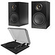 Triangle Elara LN01A Negro + Teac TN-175 Negro Altavoz inalámbrico Hi-Fi Bluetooth (por pareja) + Tocadiscos automático de tracción por correa - 2 velocidades (33-45 trs/min) - Pre-amplificador integrado