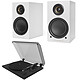 Triangle Elara LN01A blanc mat + Teac TN-175 Noir Enceinte sans fil Hi-Fi Bluetooth (par paire) + Platine vinyle automatique à entraînement par courroie - 2 vitesses (33-45 trs/min) - Pré-ampli intégré