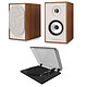 Triangle Borea BR02 CONNECT Chêne + Teac TN-175 Noir Paire d'enceintes bibliothèque actives Bluetooth - 2 x 50 Watts - Phono - HDMI ARC - Optique / Coaxial - USB-B - Sortie SUB + Platine vinyle automatique à entraînement par courroie - 2 vitesses (33-45 trs/min) - Pré-ampli intégré