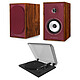 Triangle Borea BR03 CONNECT Bordeaux + Teac TN-175 Noir Paire d'enceintes bibliothèque actives Bluetooth - 2 x 60 Watts - Phono - HDMI ARC - Optique / Coaxial - USB-B - Sortie SUB + Platine vinyle automatique à entraînement par courroie - 2 vitesses (33-45 trs/min) - Pré-ampli intégré