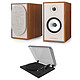 Triangle Borea BR03 CONNECT Chêne + Teac TN-175 Noir Paire d'enceintes bibliothèque actives Bluetooth - 2 x 60 Watts - Phono - HDMI ARC - Optique / Coaxial - USB-B - Sortie SUB + Platine vinyle automatique à entraînement par courroie - 2 vitesses (33-45 trs/min) - Pré-ampli intégré