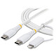 StarTech.com Câble USB-C vers USB-C/Lightning (2 m) Câble de Recharge USB-C vers USB-C/Lightning - certifié Apple MFi - 2 mètres