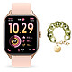 Ice Watch Ice Fit RT 3.0 Rose Or + Bracelet Chaine Opaline Vert OFFERT ! Montre connectée - écran tactile AMOLED 1.75" - résolution 390 x 450 pixels - Bluetooth - bracelet en silicone + Bracelet chaine OFFERT !