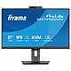 iiyama 27" LED - ProLite XB2797QSNPH-B1 Ecran PC 2.5K - 2560 x 1440 pixels - 1 ms (MPRT) - 16/9 - Dalle IPS - 75 Hz - Adaptive-Sync - HDMI/DisplayPort/USB-C - Pivot - Webcam - Hub USB - Ethernet - Noir