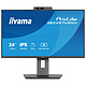 iiyama 23.8" LED - ProLite XB2497HSNH-B1 Ecran PC Full HD 1080p - 1920 x 1080 pixels - 1 ms (MPRT) - 16/9 - Dalle IPS - 100 Hz - Adaptive-Sync - HDMI/DisplayPort - Pivot - Webcam - RJ45 - Hub USB - Noir