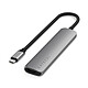 SATECHI Multiports USB-C Slim 6-en-1 (Gris) Hub USB-C 6 ports (1x USB-C PD 100W, 2x USB-A, 1x HDMI, 1x SD, 1x microSD)