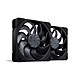 Noctua NF-A12x25 G2 PWM Sx2-PP chromax.black Kit Push/Pull de 2 ventilateurs 120 mm PWM à cadre carré pour ventirad et radiateur de watercooling AIO