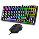 The G-Lab Combo Mercury EX (Noir) Ensemble clavier/souris gamer - format TKL - switches rouge - capteur optique 7200 dpi - rétroéclairage RGB - AZERTY, Français