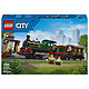 LEGO City 60511 Il Treno a Vapore Retrò Gioco di Costruzione - Modellino STEM di Treno Giocattolo con Stazione, Binari, Comandi, Cartello Stop & 5 Minifigure - Regalo di Compleanno per Bambino da 7 anni in su
