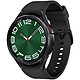 Samsung Galaxy Watch6 Classic 4G (47 mm / Noir) + Chargeur Montre connectée 47 mm 4G-LTE - acier inoxydable - étanche IP68 - GPS/Compass - RAM 2 Go - écran tactile Super AMOLED 1.47" - 16 Go - NFC/Wi-Fi/Bluetooth 5.3 - 425 mAh - Android Wear 4.0 - bracelet hybride en cuir + Chargeur