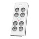 Philips multiprise parasurtenseur (8 prises secteur) Bloc de protection contre les surtensions électriques avec 8 prises secteur