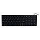 MCL Clavier étanche filaire en silicone (Noir) - AZERTY, Français Clavier filaire - IP68 résiste aux nettoyages et désinfections poussés (AZERTY, Français)