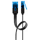 Goobay Câble RJ45 Plat Cat 6a U/UTP 0.5 m (Noir) Câble Ethernet RJ45 Plat flexible catégorie 6a U/UTP 0.5 m (Noir)