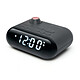 Muse M-179 P Radio despertador PLL FM con doble alarma, función snooze y proyección de la hora