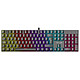 The G-Lab KEYZ Radium (FR) Clavier filaire pour gamer - switches rouges linéaires - rétroéclairage LED RGB - AZERTY, Français