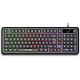 The G-Lab Keyz Caesium EX (Noir) Clavier gaming filaire -  format 98% - USB - interrupteurs à membrane - molette de volume - rétroéclairage RGB - AZERTY, Français