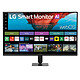 LG 31.5" LED - Smart Monitor 32U701SB-B Ecran PC 4K - 3840 x 2160 pixels - 5 ms (gris à gris) - 16/9 - Dalle VA - HDR10 - HDMI - webOS - Noir