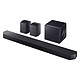 Samsung HW-Q990H Barra de sonido 11.1.4 - Dolby Atmos inalámbrico - DTS:X - Wi-Fi/Bluetooth 5.3 - HDMI 4K HDR - Chromecast/AirPlay - Subwoofer inalámbrico - Altavoces surround inalámbricos
