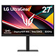 LG 27" LED - UltraGear 27G640A-B Ecran PC 2.5K - 2560 x 1440 pixels - 1 ms (gris à gris) - 16/9 - Dalle IPS - 300 Hz - DisplayHDR 400 - FreeSync Premium/G-SYNC Compatible - HDMI/DisplayPort/USB-C - Pivot - Noir