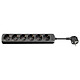 Goobay Multiprise 6 prises (type F, CEE 7/3) - 5 m - Noir Multiprise 6 prises type F - 5 m