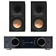 Onkyo Muse Y-40 Noir + Klipsch R-60M Noir Lecteur audio réseau et Amplificateur stéréo 2 x 150 W - Wi-Fi/Bluetooth/Ethernet - AirPlay 2 - HDMI ARC/Optique/COAX/Phono M/USB-A + Enceinte bibliothèque 85 Watts (par paire)