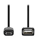 Nedis Câble On-The-Go USB 2.0 Adaptateur OTG Micro USB type B mâle vers USB 2.0 Type A Femelle - 0.2 mètre