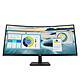 HP 34" LED - P34hc G4 Ecran PC UltraWide WQHD - 3440 x 1440 pixels - 5 ms (gris à gris) - 21/9 - Dalle VA incurvée - 100 Hz - HDMI/DisplayPort/USB-C - Réglage en hauteur - Noir