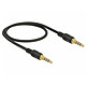 DeLock câble audio stéréo jack 3.5 mm (0.5 mètre) Cordon audio stéréo jack 3.5 mm - mâle/mâle - connecteurs plaqués or - 0.5 mètre