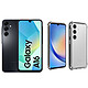 Samsung Galaxy A16 Noir (4 Go / 128 Go) + Akashi Coque TPU Angles Renforcés Smartphone 4G-LTE Advanced Dual SIM IP54 - Helio G99 8-Core 2.2 GHz - RAM 4 Go - Ecran tactile Super AMOLED 90 Hz 6.7" 1080 x 2340 - 128 Go - NFC/Bluetooth 5.3 - 5000 mAh - Android 14 + coque de protection transparente avec angles renforcés