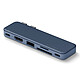 Satechi USB-C Snap Hub 6-en-1 (Indigo) Hub USB-C 6-en-1 avec HDMI, lecteur de cartes SD et charge 45 W pour MacBook Neo