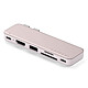 Satechi USB-C Snap Hub 6-en-1 (Blush) Hub USB-C 6-en-1 avec HDMI, lecteur de cartes SD et charge 45 W pour MacBook Neo