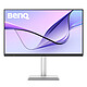 BenQ 31.5" LED - MA320UG Ecran PC 4K - 3840 x 2160 pixels - 5 ms (gris à gris) - 16/9 - Dalle IPS - 120 Hz - DisplayHDR 400 - FreeSync Premium - HDMI/USB-C/Thunderbolt 4 - Pivot - Argent